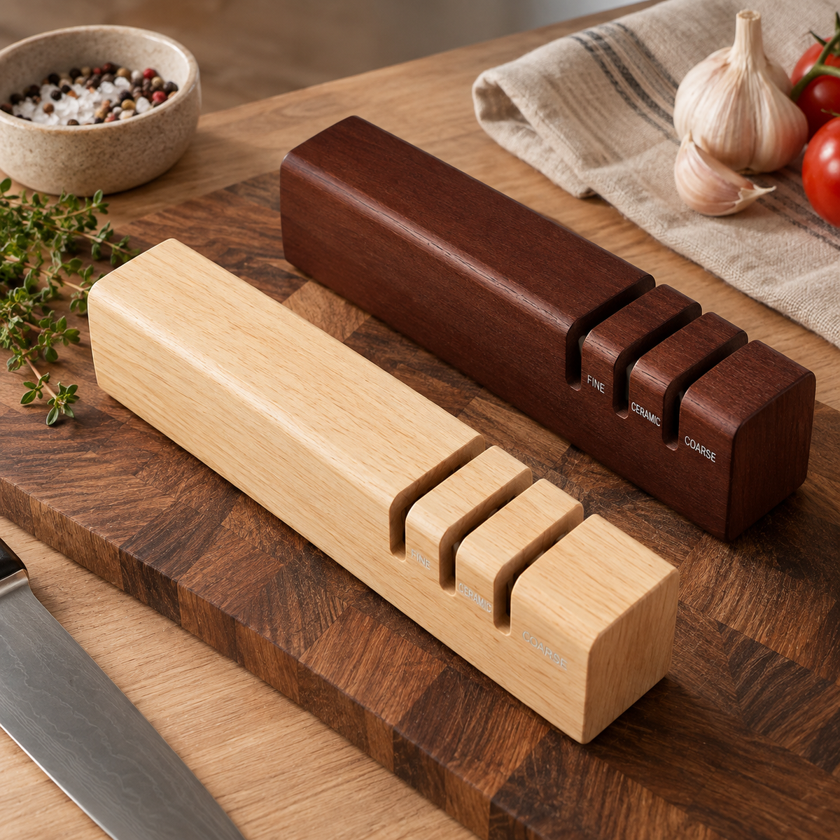 Nordic Cook™ Premium Køkkenknivsliber i Træ