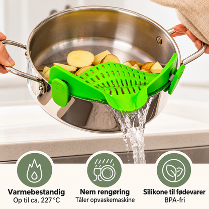 Grøn silikonesi: varmebestandig, tåler opvaskemaskine og BPA-fri silikone